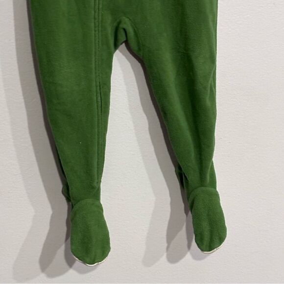 Carter's | Boys 18M Soft Fleece Green Dinosaur  Pjs Footie Winter Pajamas - Picture 6 of 13